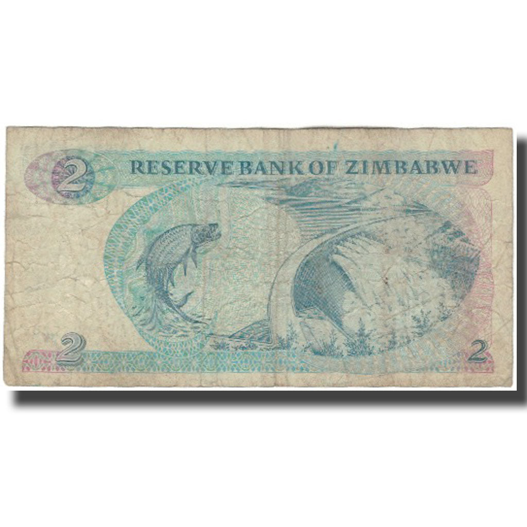 bankovka, 
  
  Zimbabwe, 
  
  2 doláre