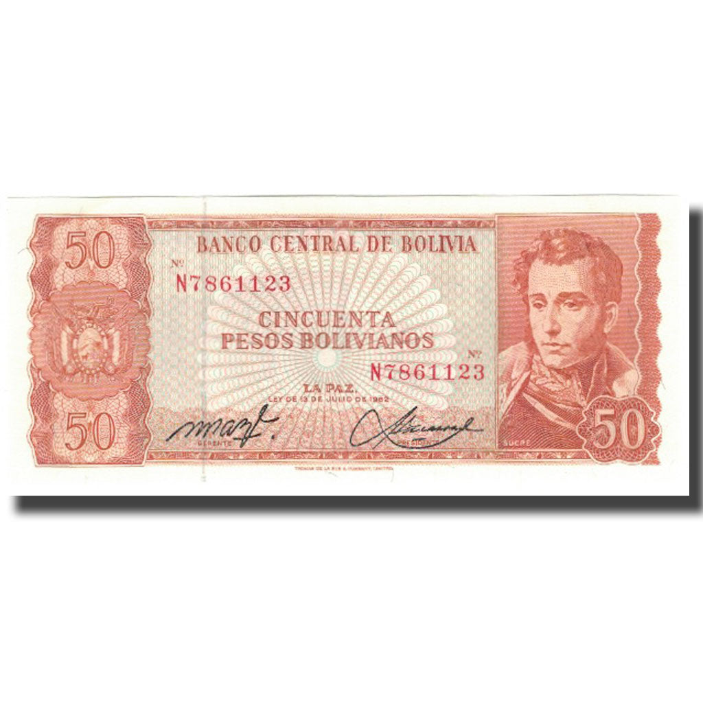 bankovka, 
  
  Bolívia, 
  
  50 bolívianskych pesos