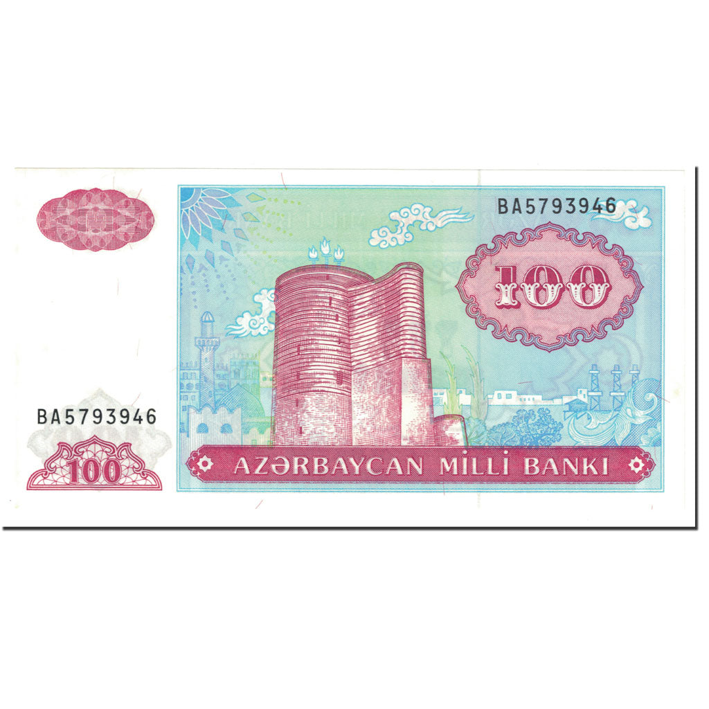 bankovka, 
  
  Azerbajdžan, 
  
  100 Manat