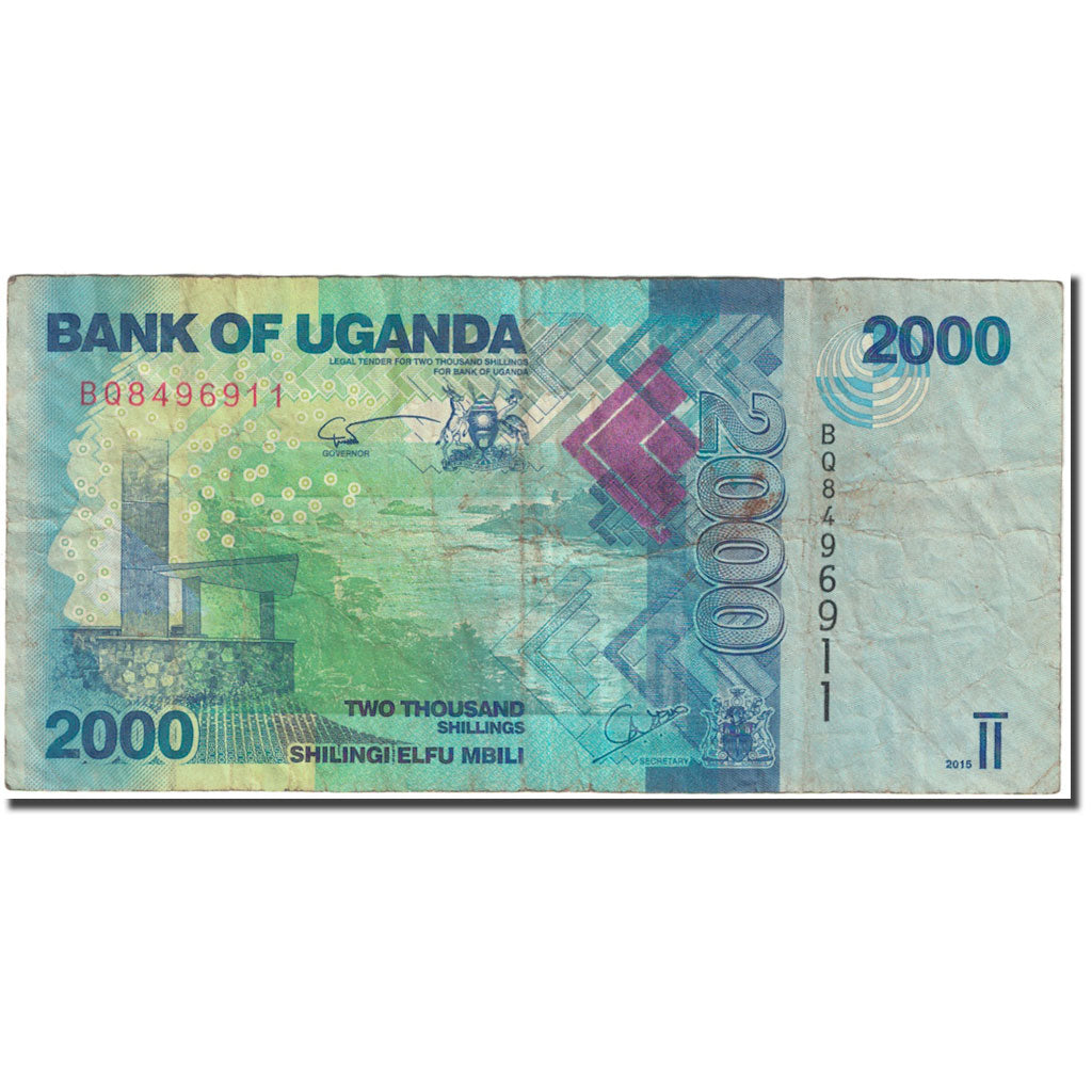 bankovka, 
  
  Uganda, 
  
  2000 šilingov