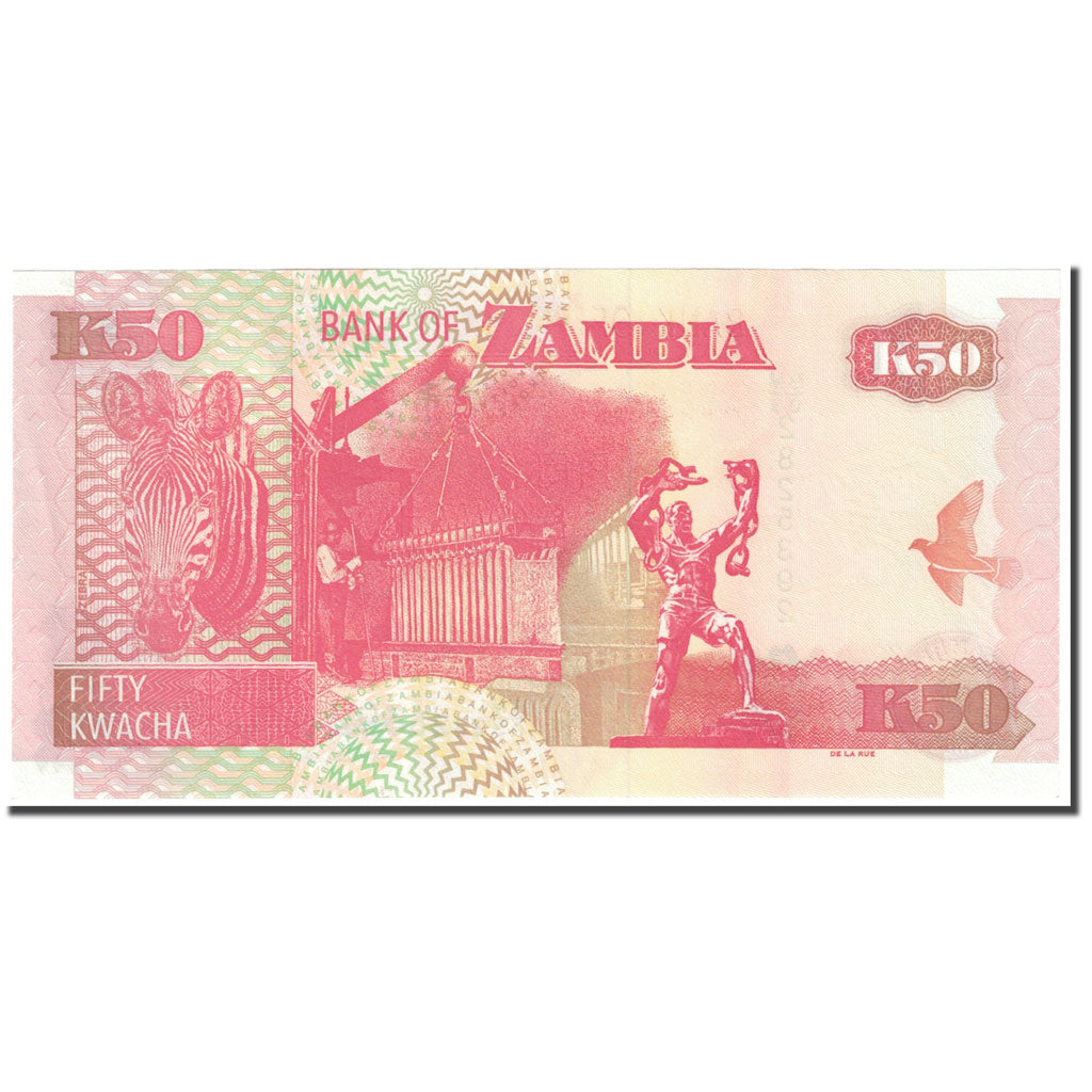 bankovka, 
  
  Zambia, 
  
  50 Kwacha