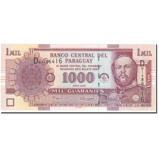 bankovka, 
  
  Paraguaj, 
  
  1000 záruk