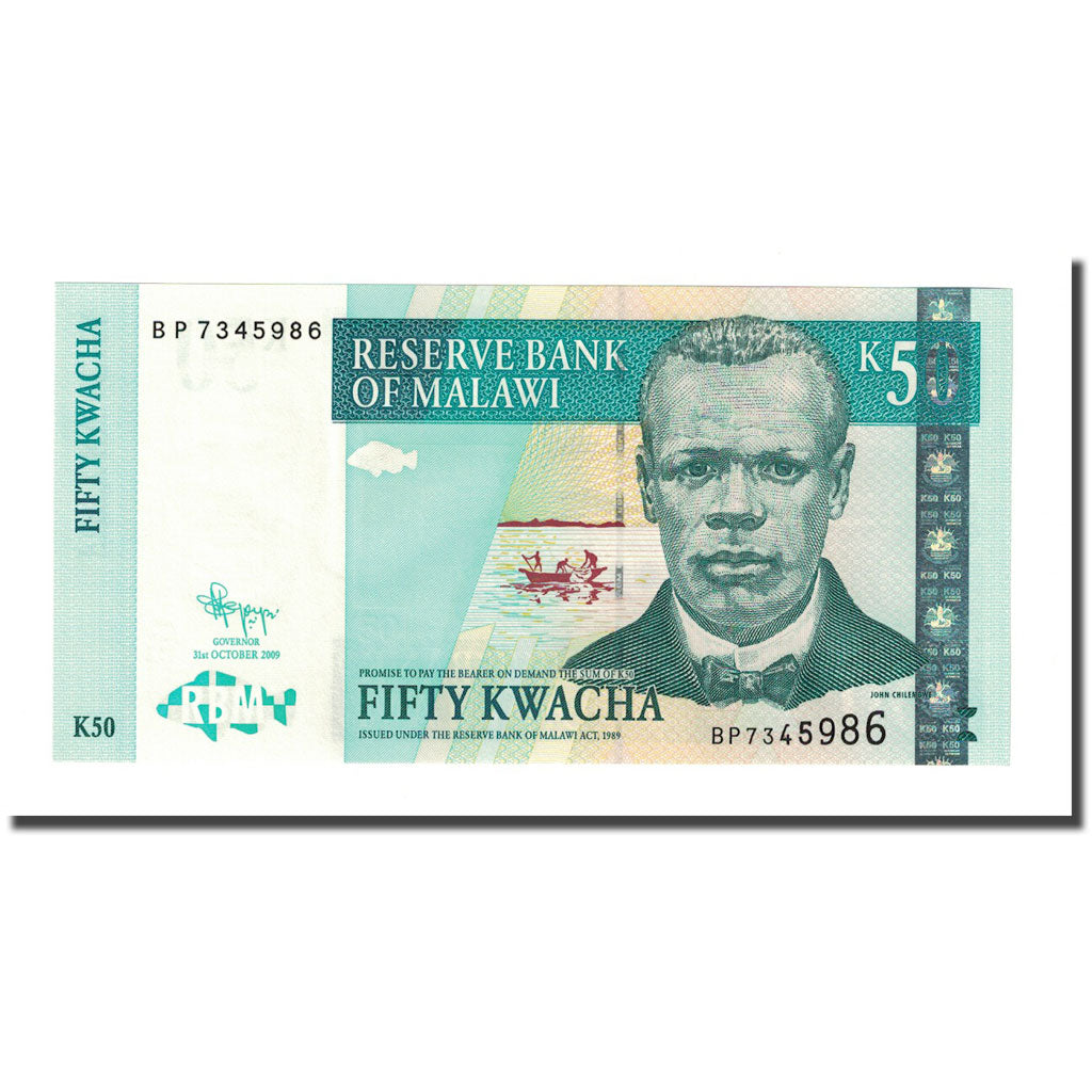 bankovka, 
  
  Malawi, 
  
  50 Kwacha