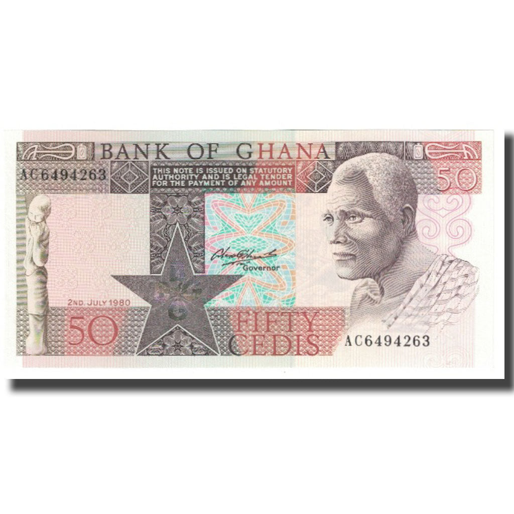 bankovka, 
  
  Ghana, 
  
  50 Cedis