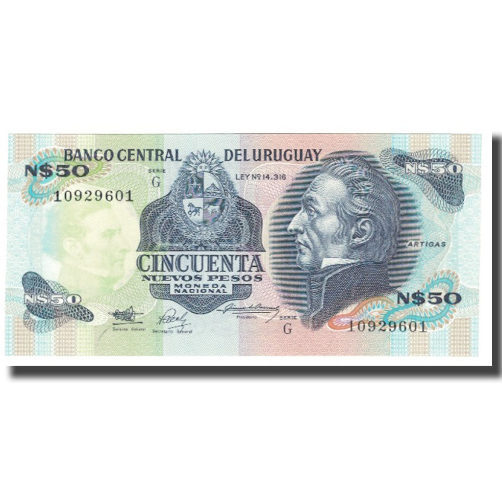 bankovka, 
  
  Uruguaj, 
  
  50 nových pesos