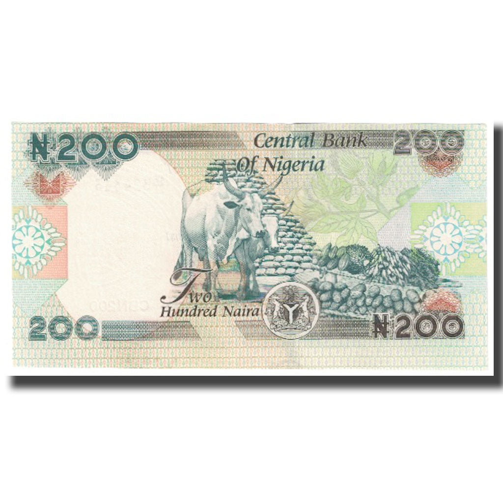 bankovka, 
  
  Nigéria, 
  
  200 Naira