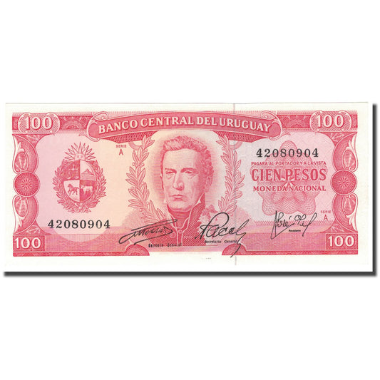 bankovka, 
  
  Uruguaj, 
  
  100 pesos