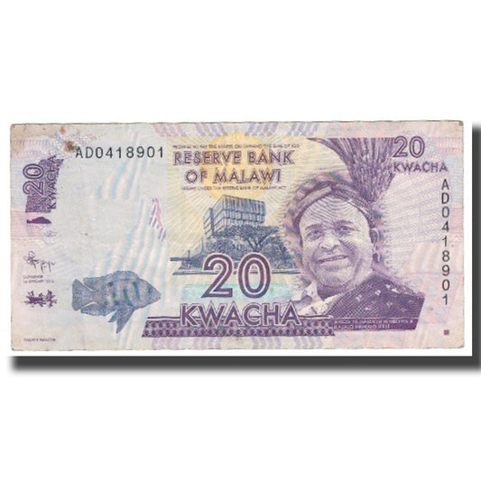 bankovka, 
  
  Malawi, 
  
  20 Kwacha