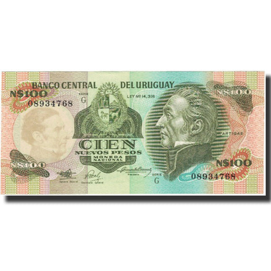 bankovka, 
  
  Uruguaj, 
  
  100 nuevos pesos