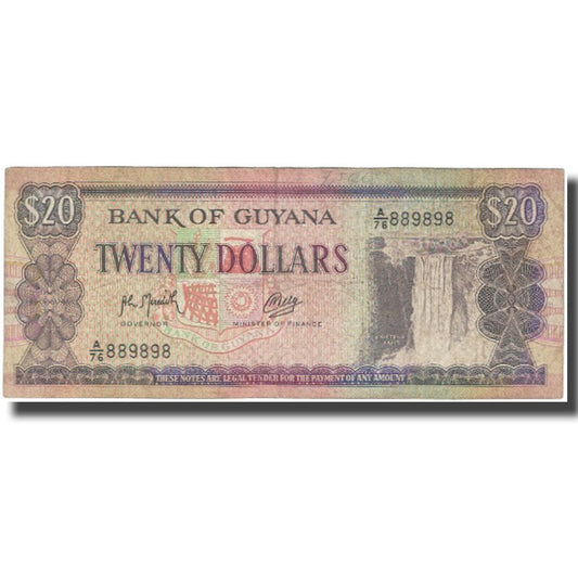 bankovka, 
  
  Guyana, 
  
  20 dolárov