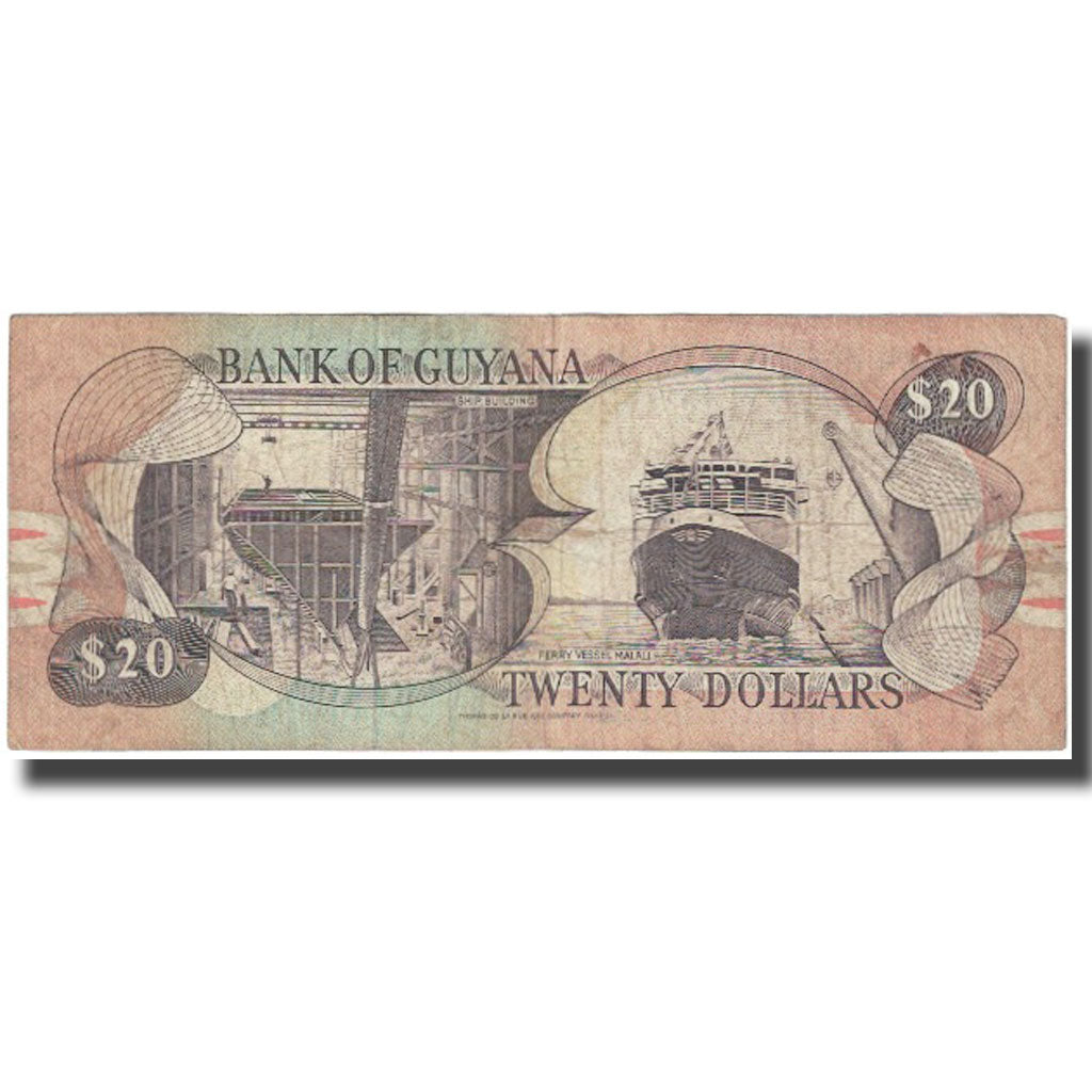 bankovka, 
  
  Guyana, 
  
  20 dolárov