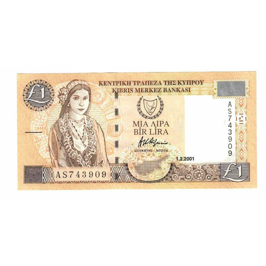 bankovka, 
  
  Cyprus, 
  
  1 libra