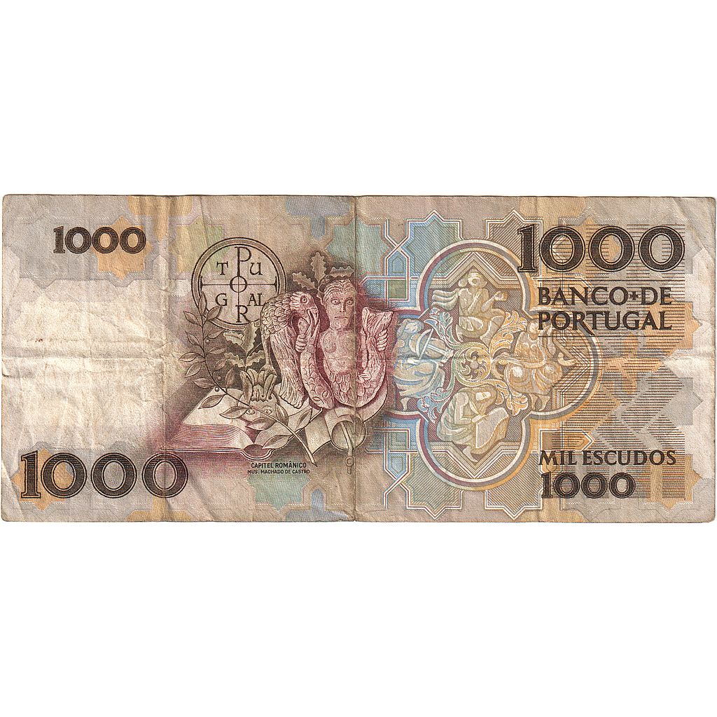 bankovka, 
  
  Portugalsko, 
  
  1000 Escudos