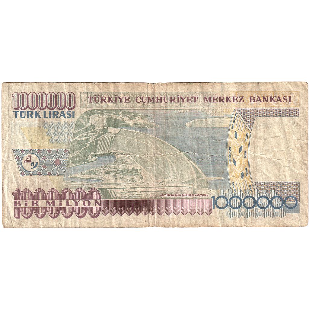 Turecko, 
  
  1 000 000 lír, 
  
  1970-10-14