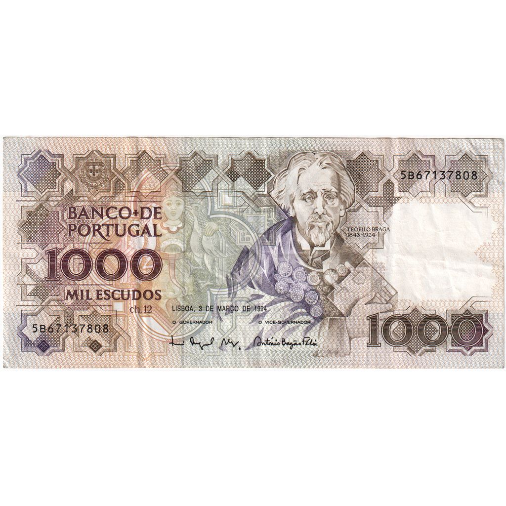 Portugalsko, 
  
  1000 Escudos, 
  
  1994