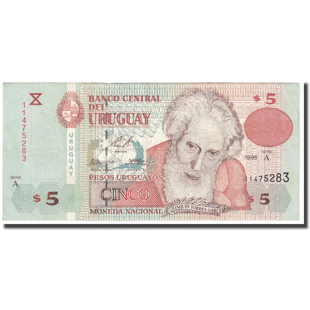 bankovka, 
  
  Uruguaj, 
  
  5 Uruguajských pesos