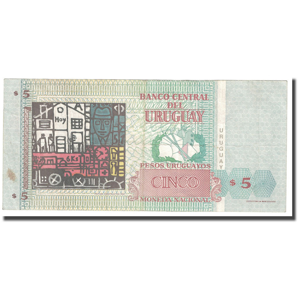 bankovka, 
  
  Uruguaj, 
  
  5 Uruguajských pesos