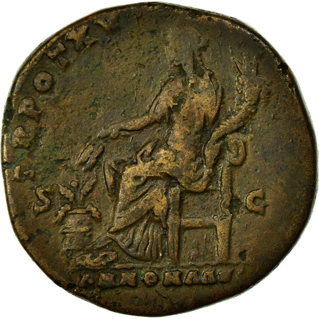 Antoninus Pius, 
  
  Sestertius, 
  
  Meď