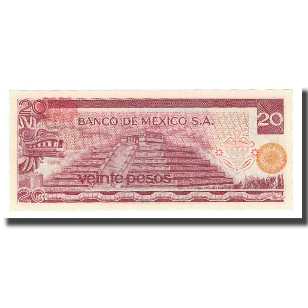 bankovka, 
  
  Mexiko, 
  
  20 pesos