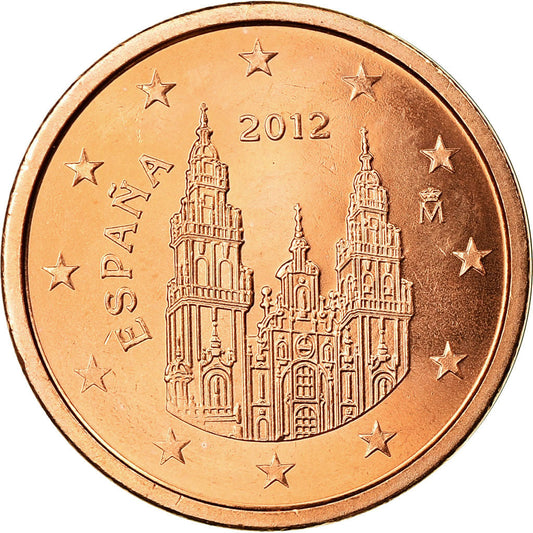 Španielsko, 
  
  2 euro centy, 
  
  2012