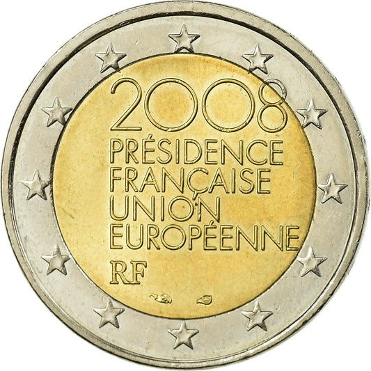 Francúzsko, 
  
  2 eurá, 
  
  prezident Európskej únie