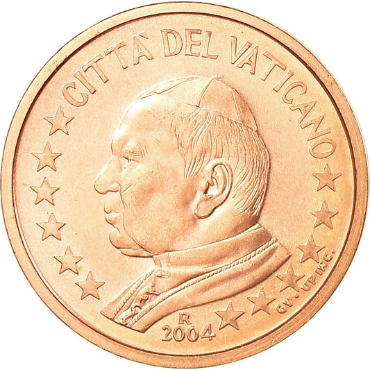 Vatikán, 
  
  2 euro centy, 
  
  2004