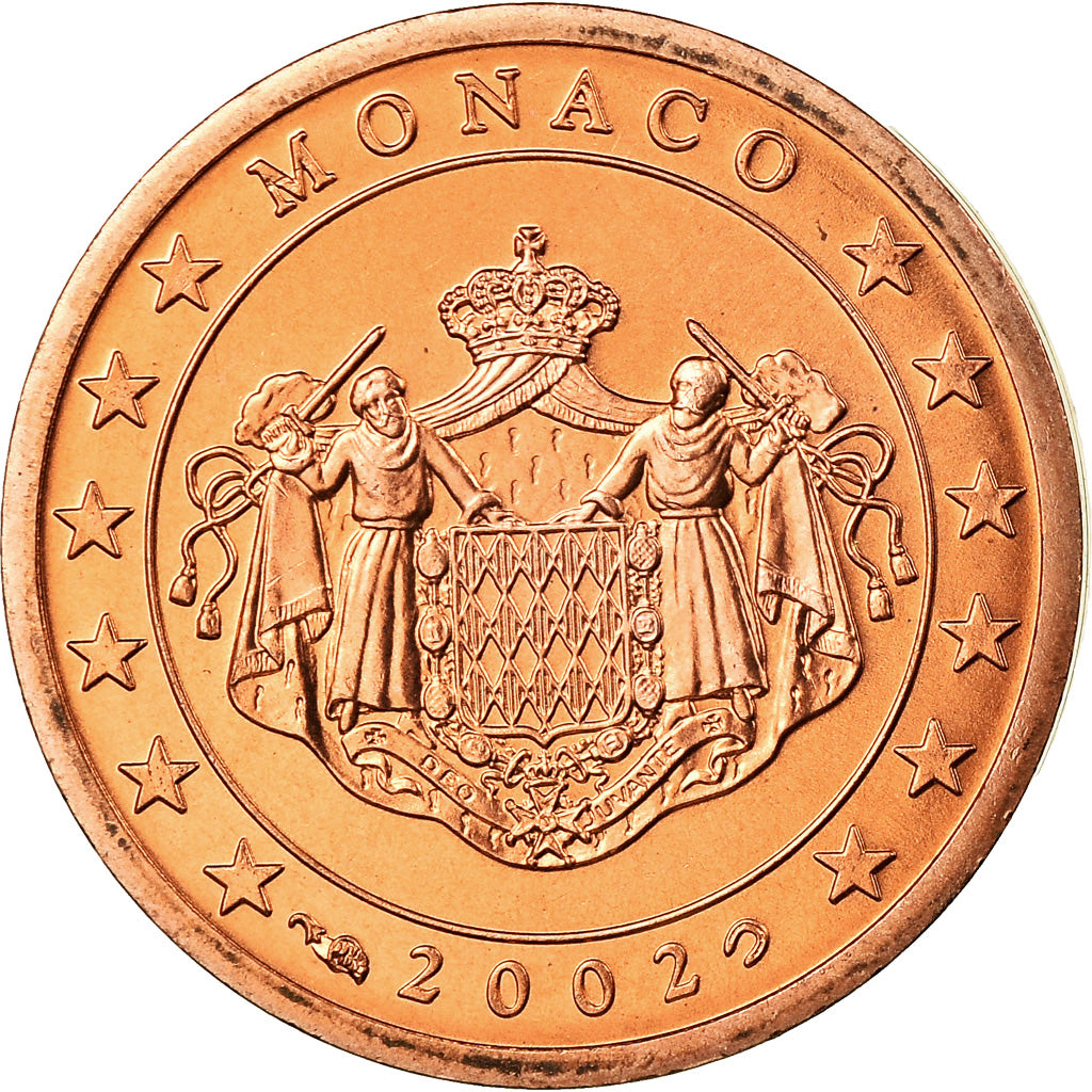 Monako, 
  
  2 euro centy, 
  
  2002