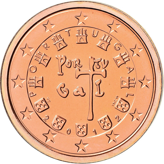 Portugalsko, 
  
  2 euro centy, 
  
  2012