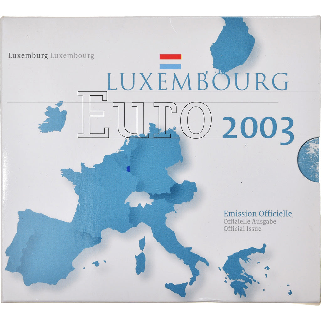 Luxembursko, 
  
  1 cent až 2 eurá, 
  
  2003