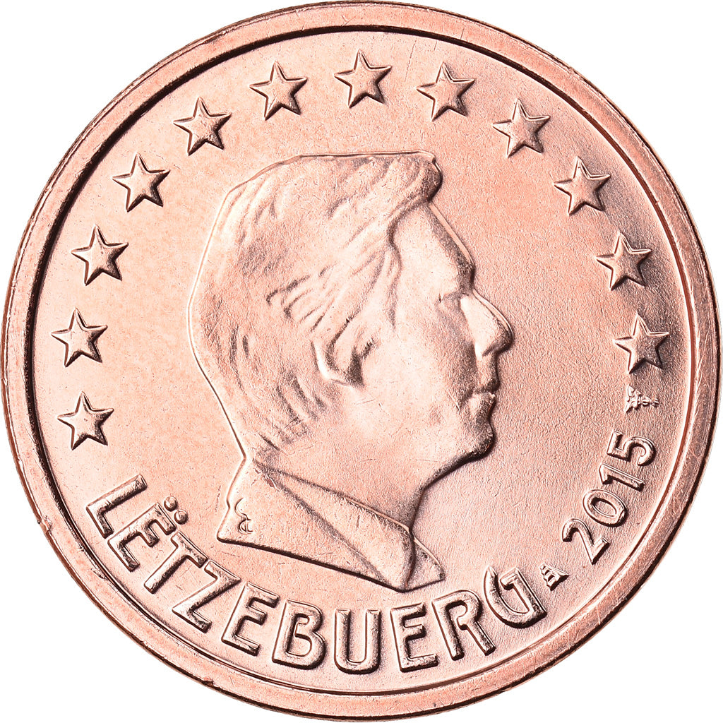 Luxembursko, 
  
  2 euro centy, 
  
  2015