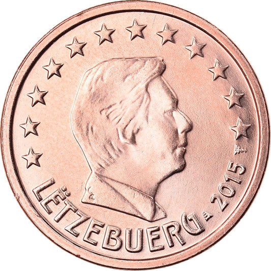 Luxembursko, 
  
  2 euro centy, 
  
  2015