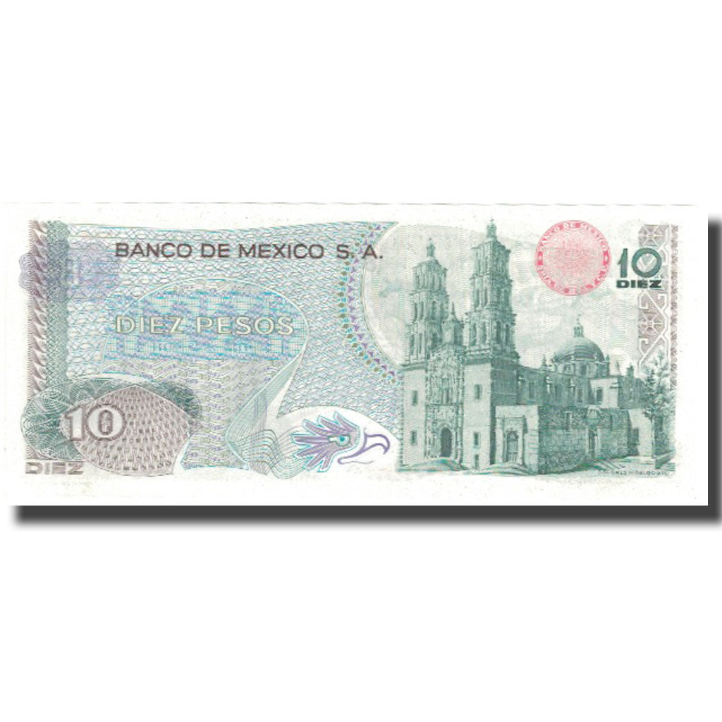 bankovka, 
  
  Mexiko, 
  
  10 pesos