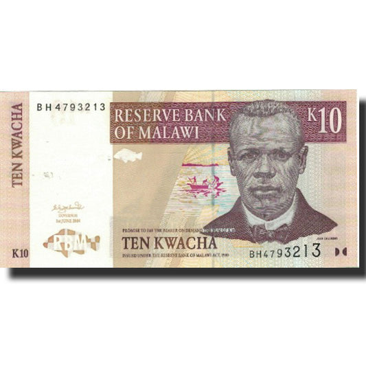 bankovka, 
  
  Malawi, 
  
  10 Kwacha