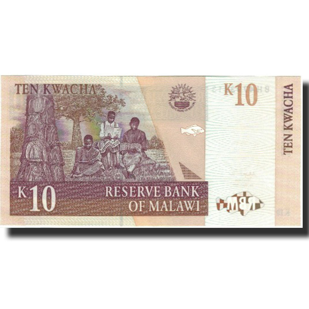 bankovka, 
  
  Malawi, 
  
  10 Kwacha