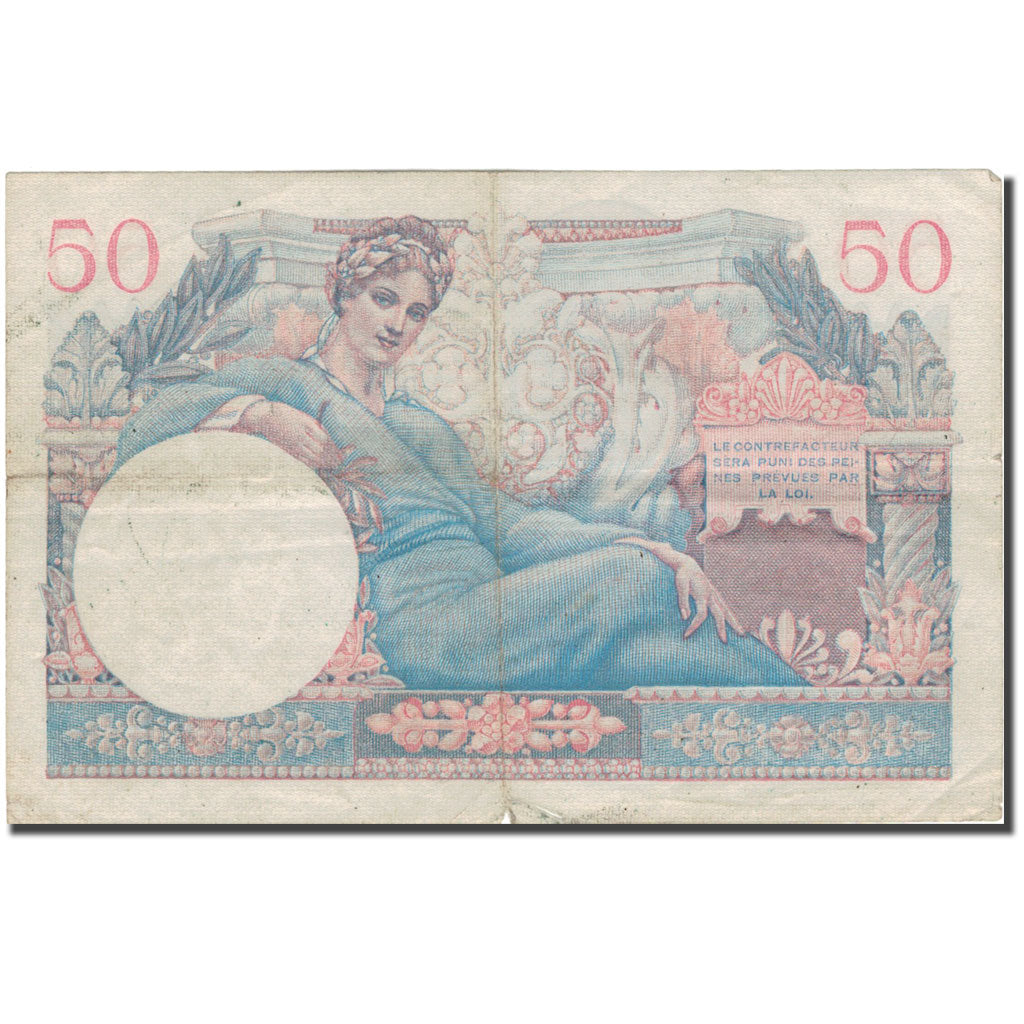 bankovka, 
  
  Francúzsko, 
  
  50 frankov