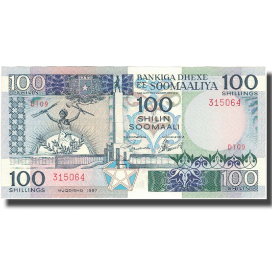 bankovka, 
  
  Somálsko, 
  
  100 šilinov = 100 šilingov