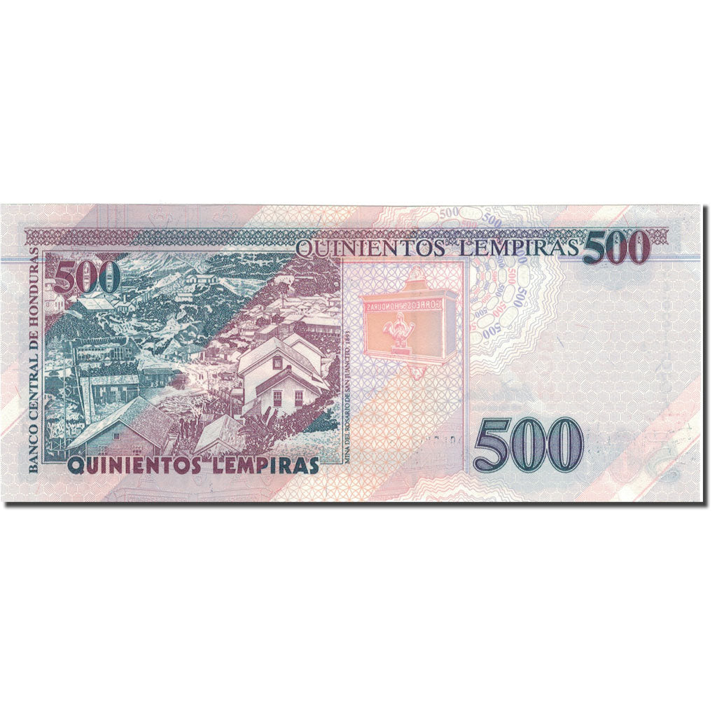 bankovka, 
  
  Honduras, 
  
  500 Lempirov