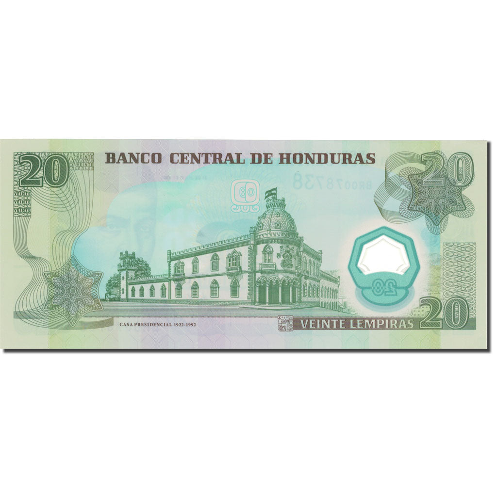 bankovka, 
  
  Honduras, 
  
  20 Lempirov