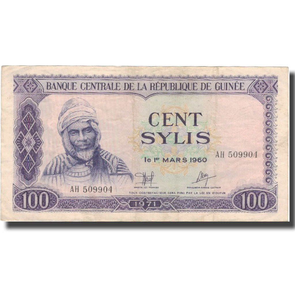 bankovka, 
  
  Guinea, 
  
  100 Sylis