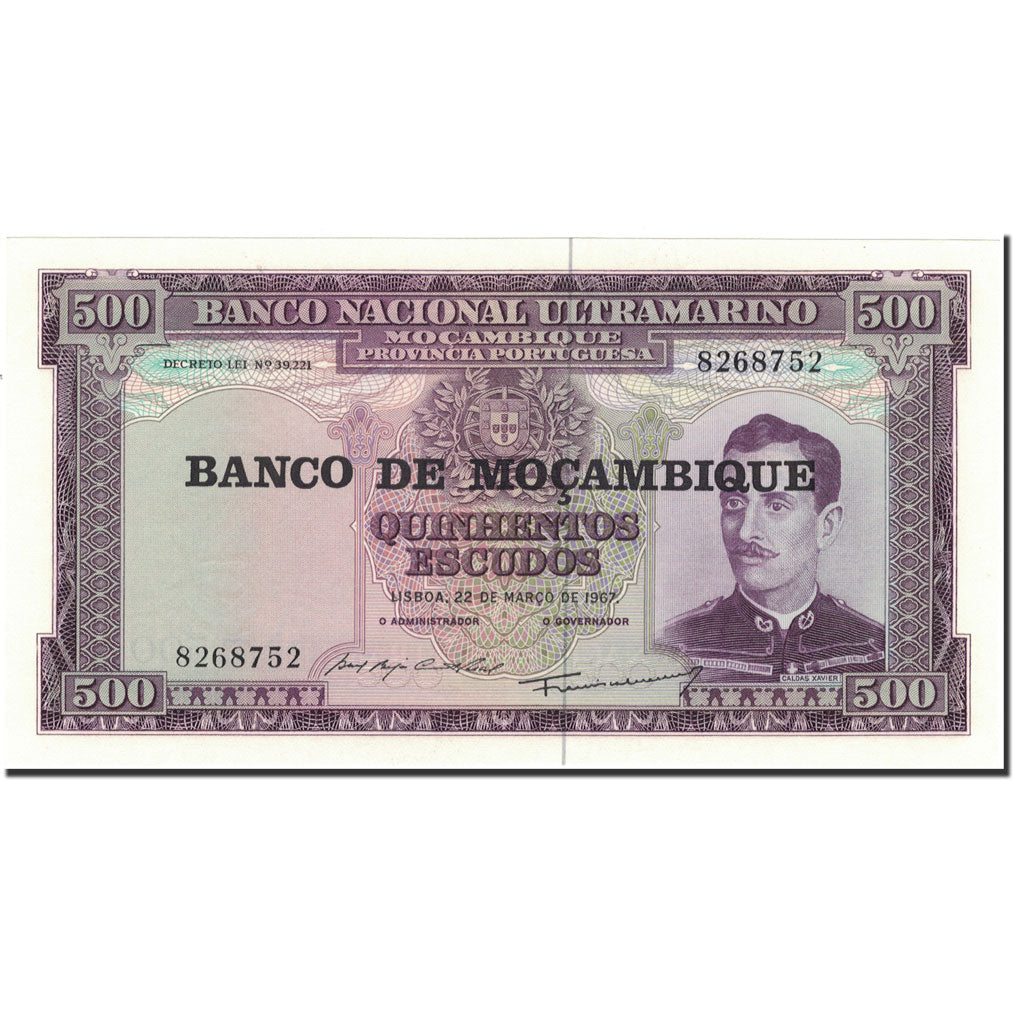 bankovka, 
  
  Mozambik, 
  
  500 Escudos