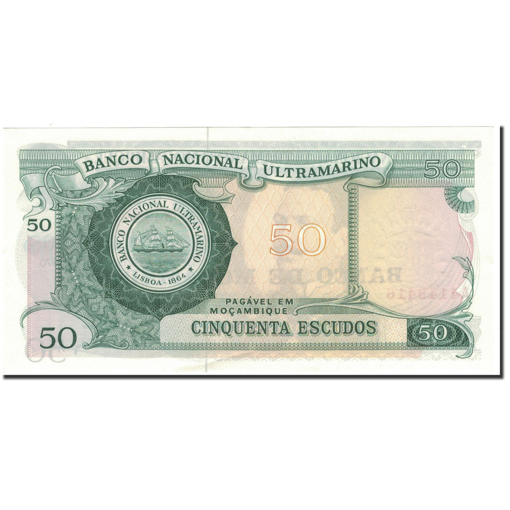 bankovka, 
  
  Mozambik, 
  
  50 Escudos