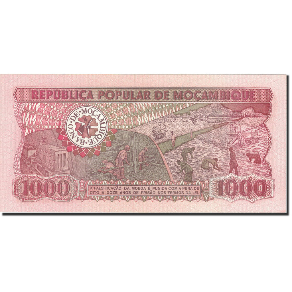 bankovka, 
  
  Mozambik, 
  
  1000 Meticais