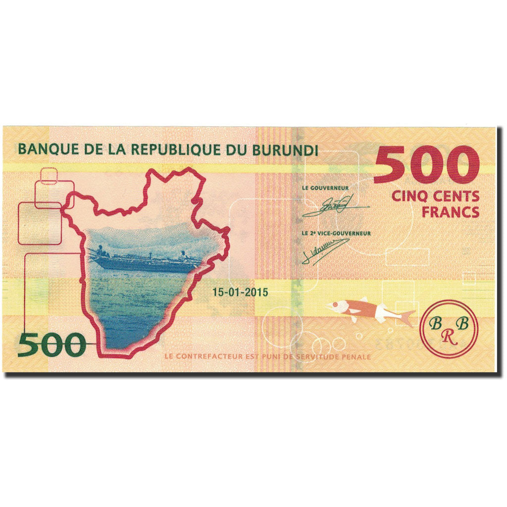 bankovka, 
  
  Burundi, 
  
  500 frankov