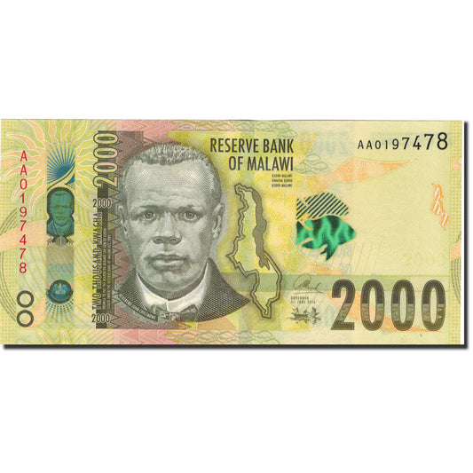 bankovka, 
  
  Malawi, 
  
  2000 Kwacha