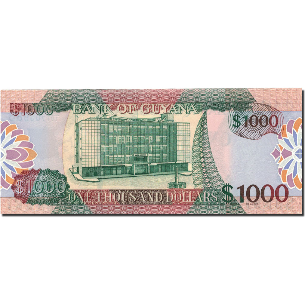 bankovka, 
  
  Guyana, 
  
  1000 dolárov