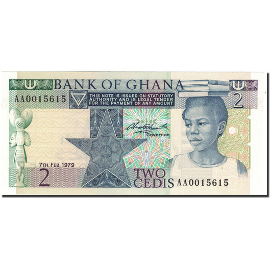 bankovka, 
  
  Ghana, 
  
  2 Cedis