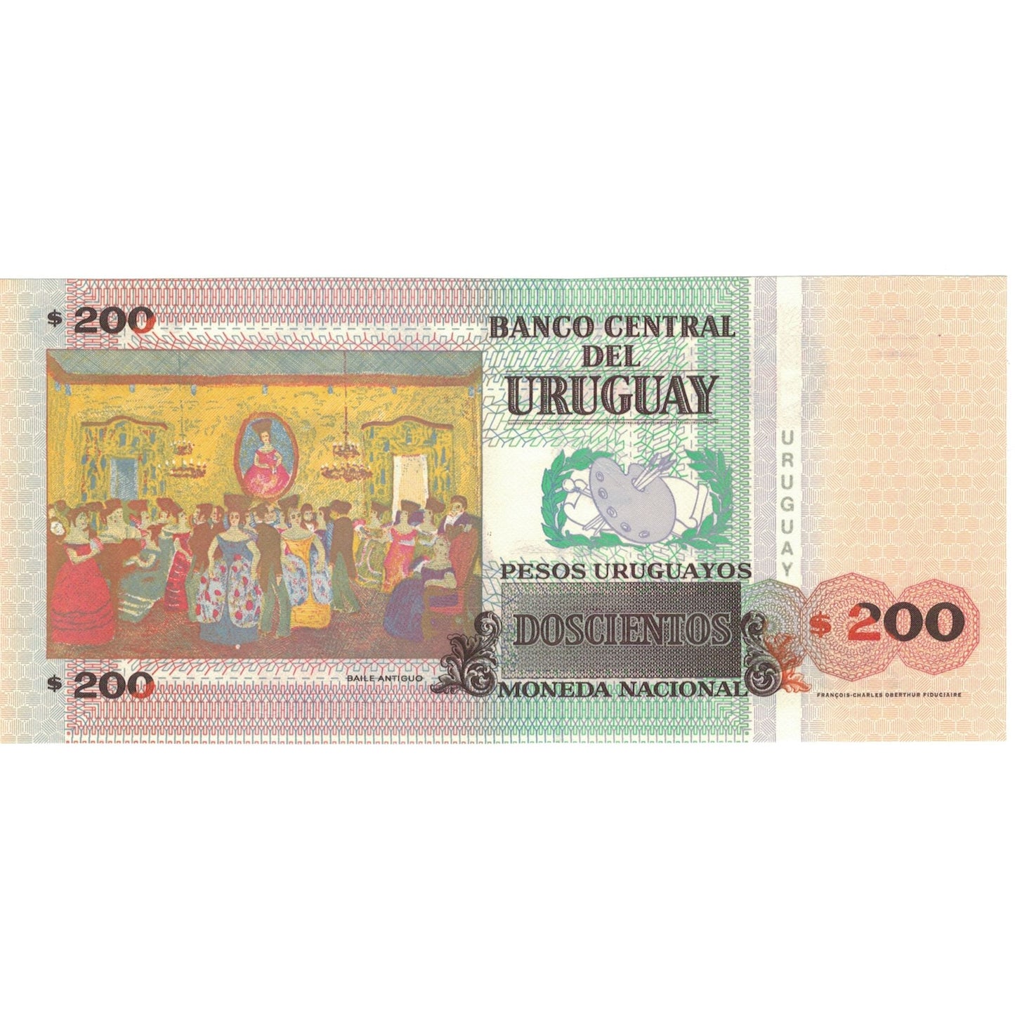 bankovka, 
  
  Uruguaj, 
  
  200 uruguajských pesos