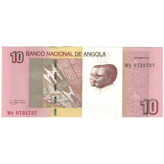 bankovka, 
  
  Angola, 
  
  10 kwanz