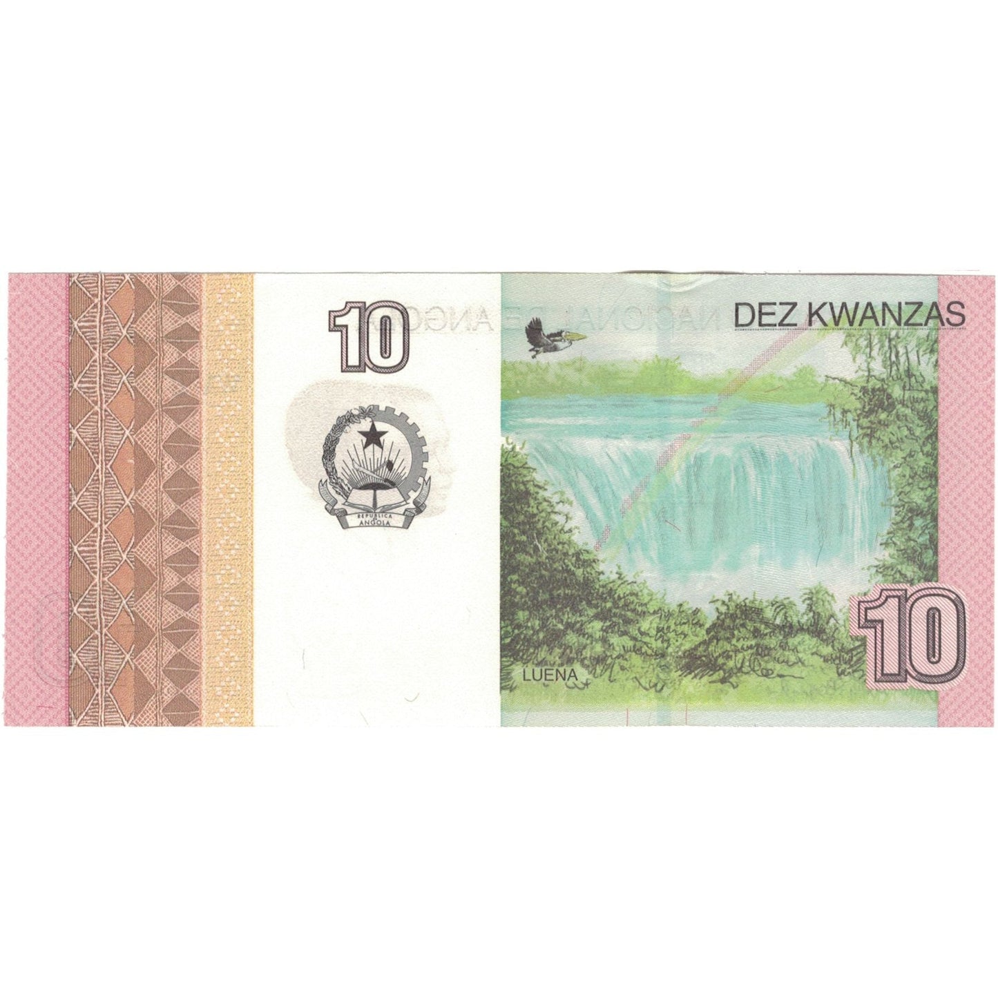 bankovka, 
  
  Angola, 
  
  10 kwanz