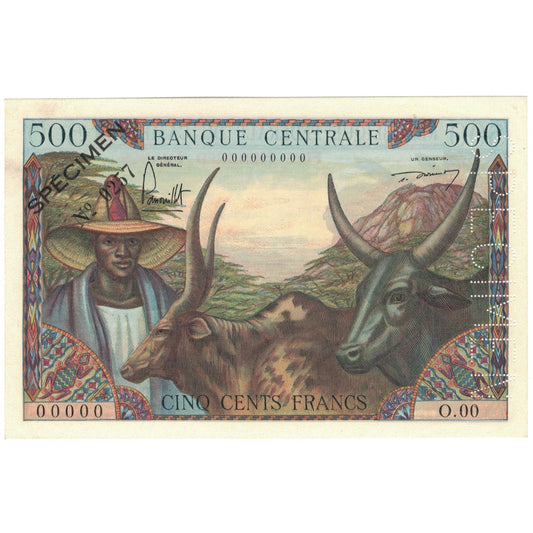 bankovka, 
  
  Kamerun, 
  
  500 frankov